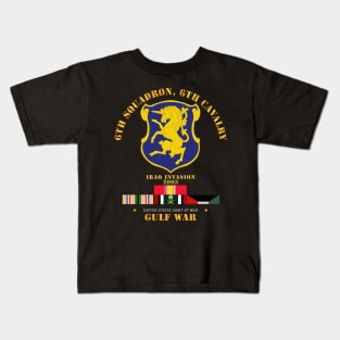 6th Sqdrn - 6th Cav Gulf War w SVC Kids T-Shirt